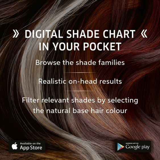 Wella Proffesionals digital shade chart app