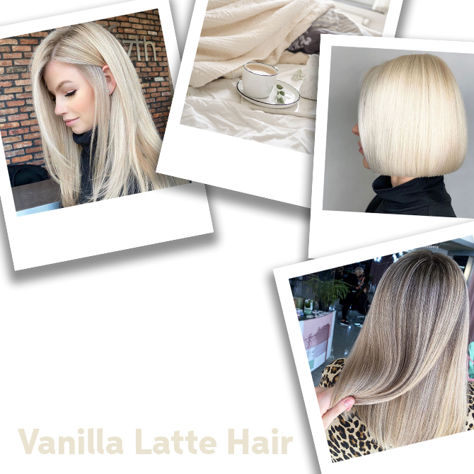 Nahaufnahme Vanilla-Latte-Look