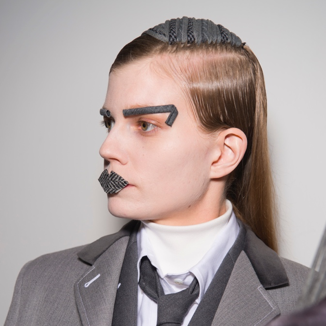 HAND-CRAFTED ACCESSORIES & SLICKED DOWN HAIRSTYLES FOR THOM BROWN ...