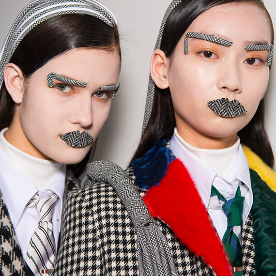 HAND-CRAFTED ACCESSORIES & SLICKED DOWN HAIRSTYLES FOR THOM BROWN | Professionals