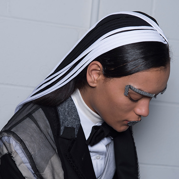 HAND-CRAFTED ACCESSORIES & SLICKED DOWN HAIRSTYLES FOR THOM BROWN | Professionals