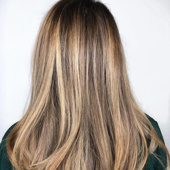 Straight hair outlet blonde balayage