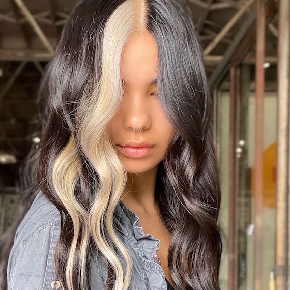 Ash balayage deals on black hair