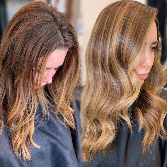 Blonde highlights in light brown hair straight hotsell