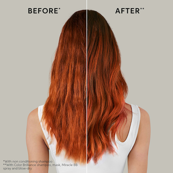 Before and after showing the results of using the INVIGO Color Brilliance range.