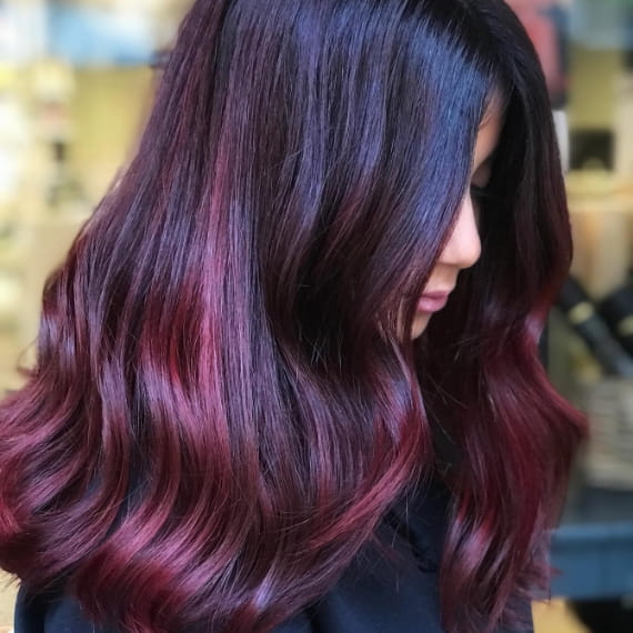 50 Shades of Burgundy Hair Color Dark Maroon Red Wine Red Violet  Hair  color burgundy Hair color for black hair Cool hair color