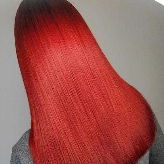 bright cherry red hair color