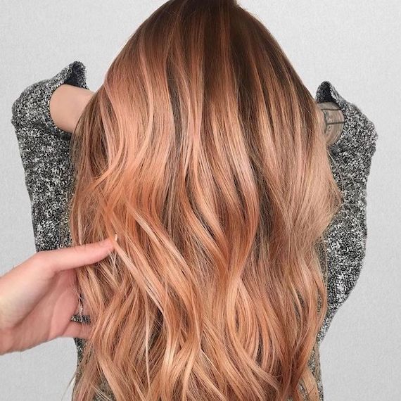 Copper highlights deals on blonde hair