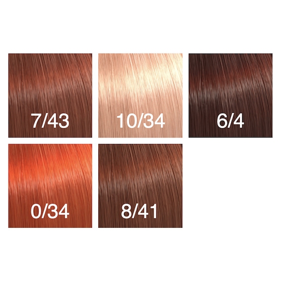 Wella Colour Chart for a brown Color Touch Melt.