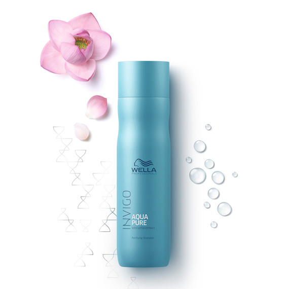 INVIGO Aqua Pure Purifying Shampoo on a white background. 