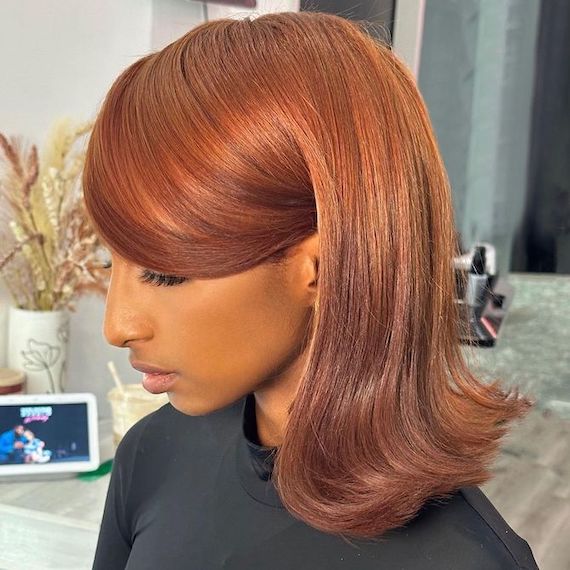 red brown hair dye on black women