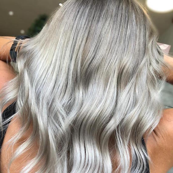 blonde grey two piece