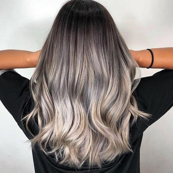 blonde grey two piece