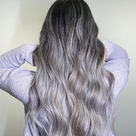 How to Create Glossy Gray Ombre Hair