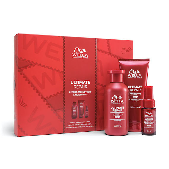 ULTIMATE REPAIR Holiday Gift Set in a red box.