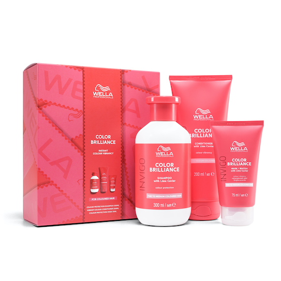 INVIGO Color Brilliance Holiday Gift Set in a red box.