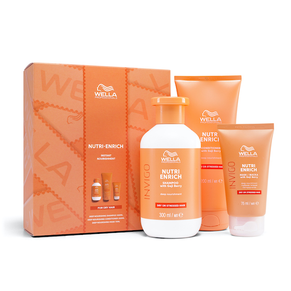 INVIGO Nutri-Enrich Holiday Gift Set in an orange box.