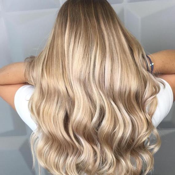 ombre hair brown to blonde medium length