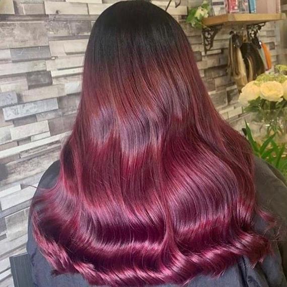 dark red plum hair color