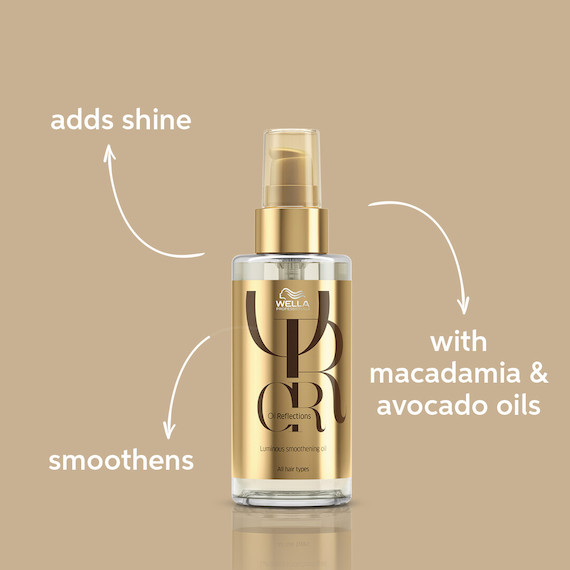 Bottle of Wella Oil Reflections Luminous Smoothing Oil. 