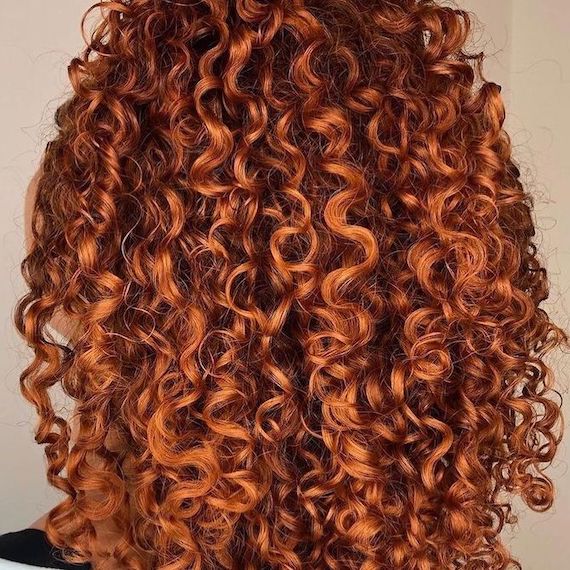 curly red hair