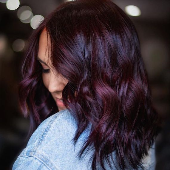 23 Hottest Red Purple Hair Colors Balayage Ombres and Highlights