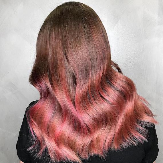 Light Brown Pink Hair