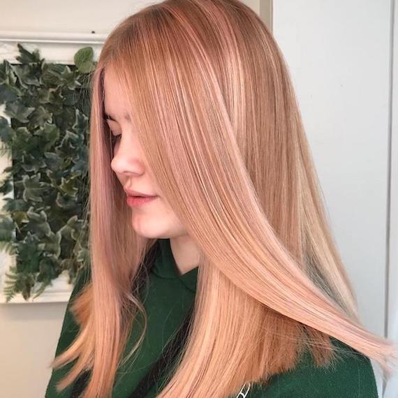 Blonde hair deals with strawberry highlights