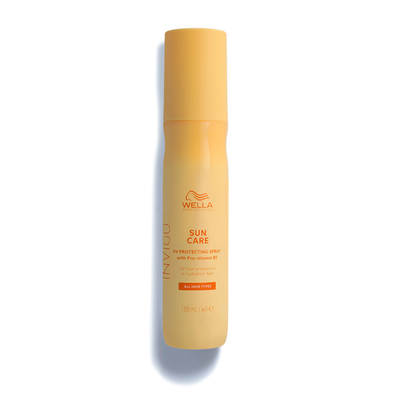 A bottle of INVIGO Sun Care Leave-In Spray.