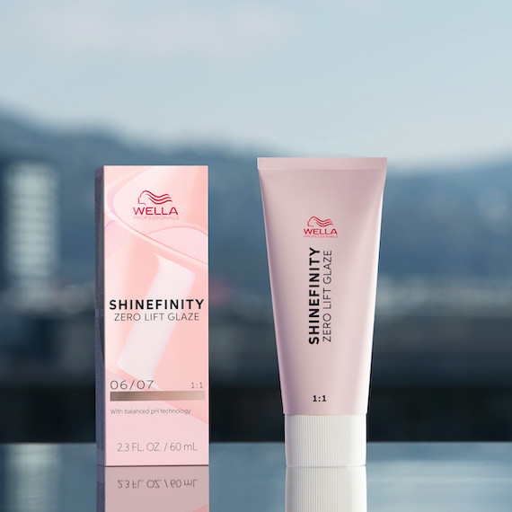 A box and a tube of Shinefinity Color Glaze sit side by side on a flat surface.
