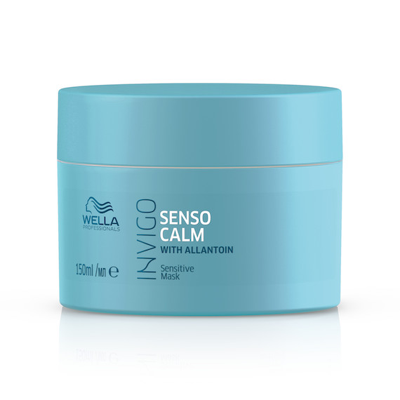 A jar of INVIGO Senso Calm Sensitive Mask on a white background.