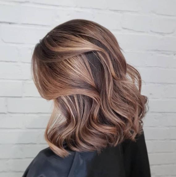 Balayage on light brown hair, created using Wella Professionals