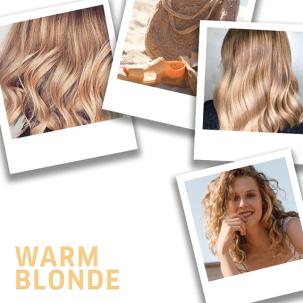 Collage von warmblonden Ideen, kreiert mit Wella Professionals