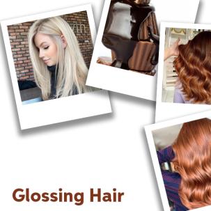 Close up of Glossing Hair