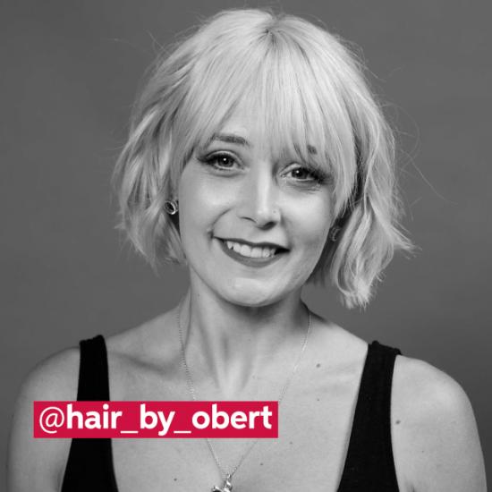 Three Wella Professionals hair stylists in black and white