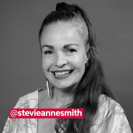 Two Wella Professionals hair stylists in black and white