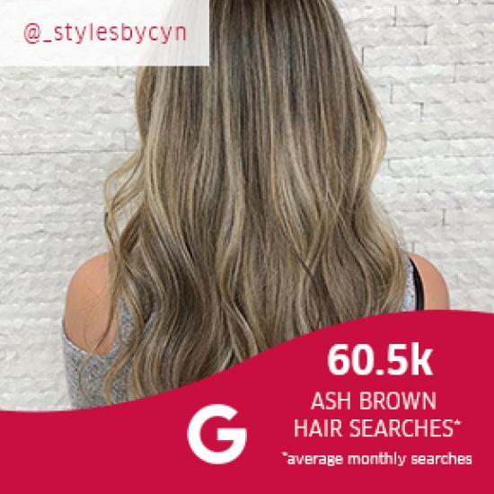 Woman with long, ash brown balayage hair, created with Wella Professionals