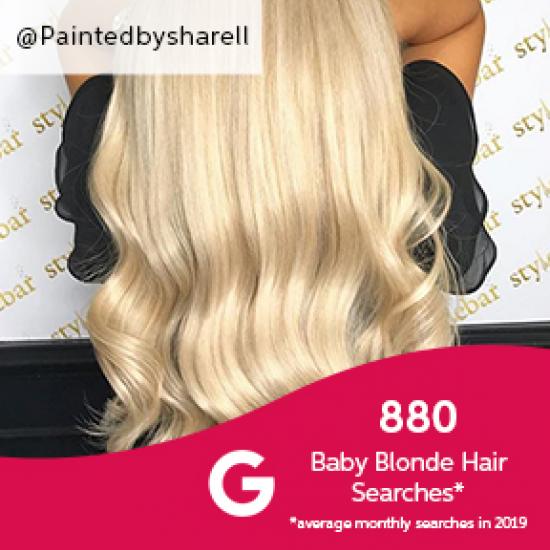 Baby blonde hair, created using Wella Professionals