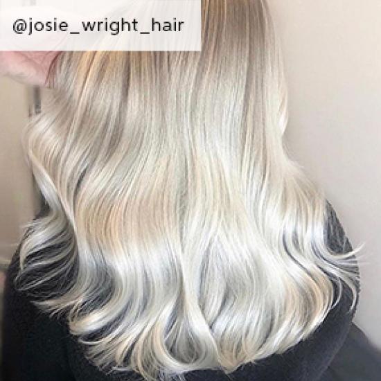 Baby blonde hair, created using Wella Professionals