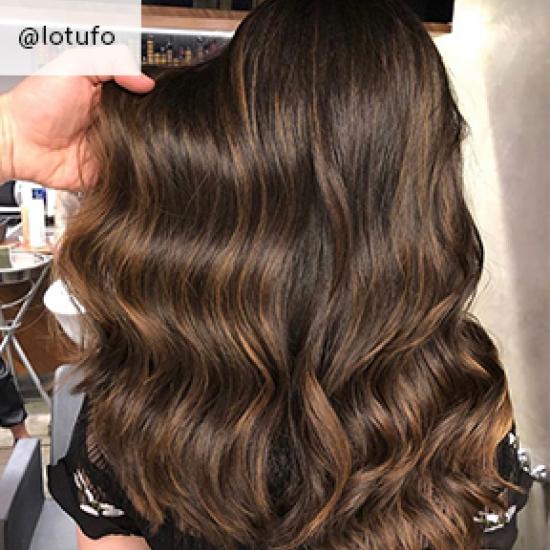 Image of wavy brown hair from behind