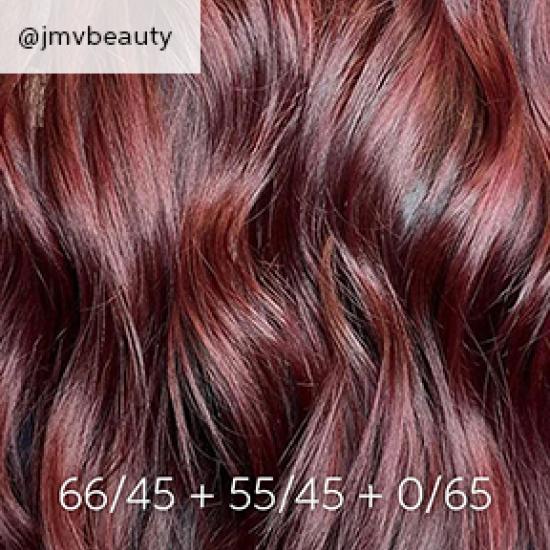 close up of burgundy hair 