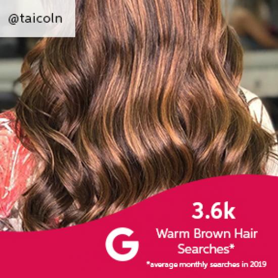 Back of woman’s head with golden brown highlights, created using Wella Professionals.