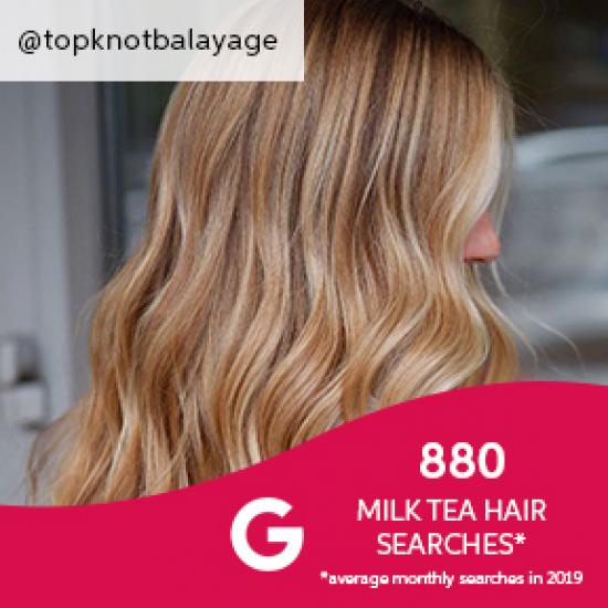 Milk tea hair, created using Wella Professionals