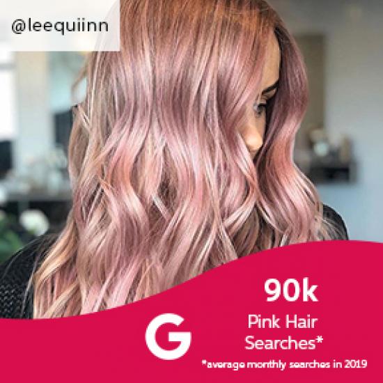 Pink hair, created using Wella Professionals