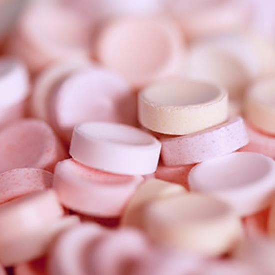 Powder pink sweets