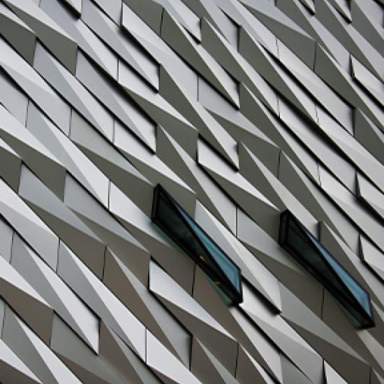 Side of silver building