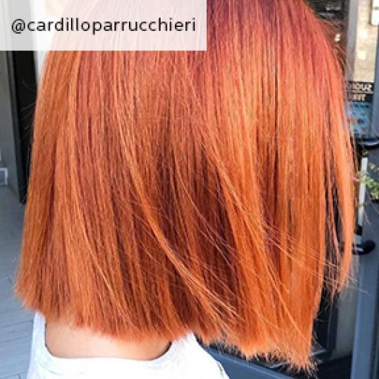 Image of straight red shoulder length hair 