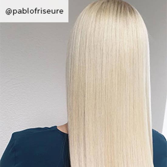 White chocolate hair, created using Wella Professionals