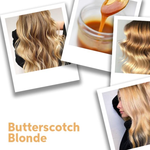 Image of butterscotch blonde hair, created using Wella Professionals 