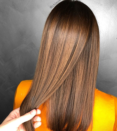 Image of elegant Brown Sugar Hair, created using Wella Professionals
